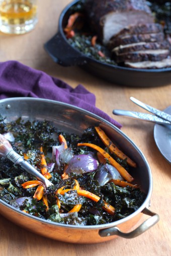 paleo pork roast and crispy herbed roasted vegetables