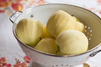 peeled apples