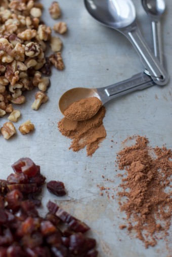 walnuts, dates and spices