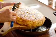 flipping spanish tortilla