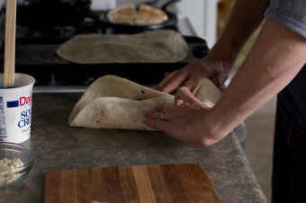 chard and pinto burritos