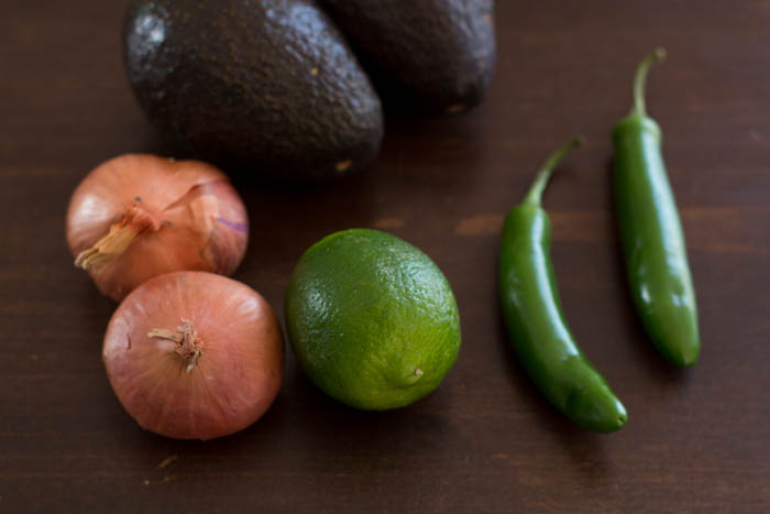 avocado, shallot, lime, serrano pepper