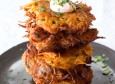 southwestern sweet potato latkes with chipotle sour cream