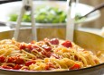 pasta with pancetta, tomatoes and mint