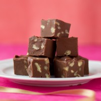 mom's fudge with pecans