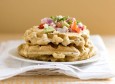 savory hummus waffles