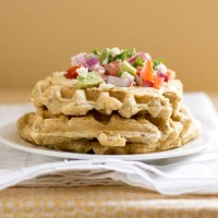 savory hummus waffles